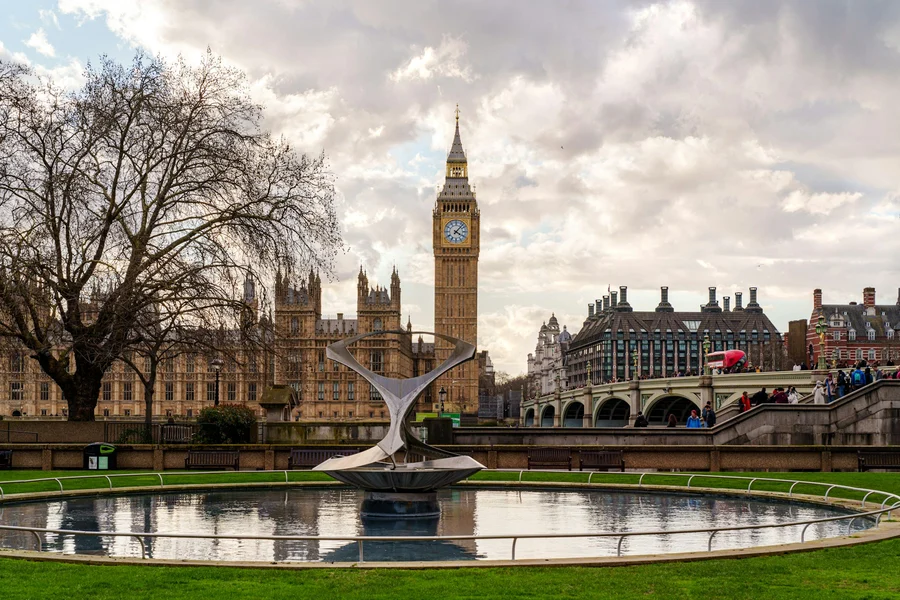 Big Ben and the Houses of Parliament beside the Thames in London